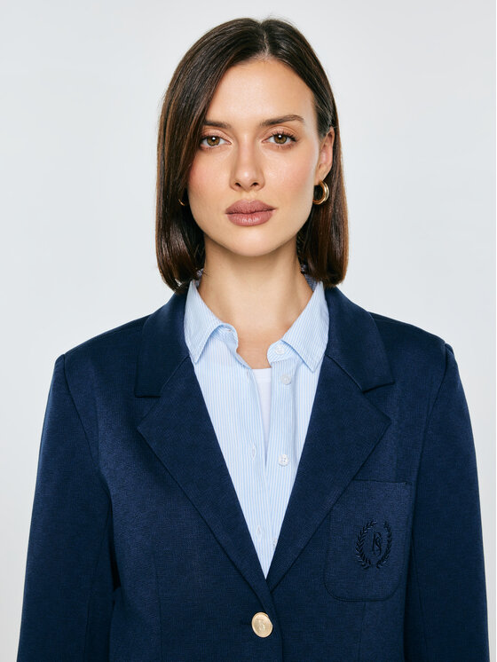 BIG STAR BIG STAR Marynarka NORBIA Granatowy Slim Fit