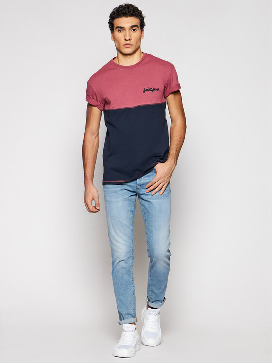 T-shirt Aidens 12187132 Bordeaux Regular Fit