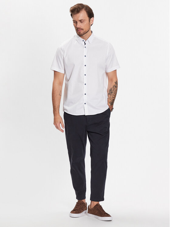 Bugatti Bugatti Srajca 9850 38520 Bela Regular Fit