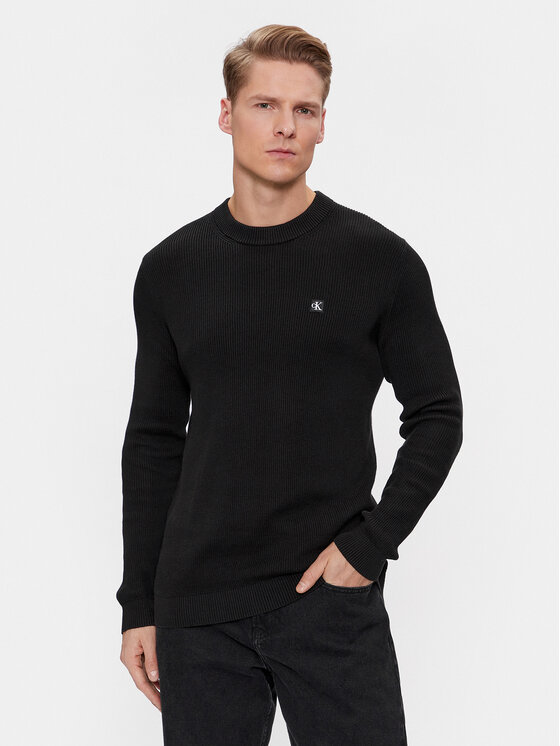 Calvin Klein Jeans Pulover J30J324598 Negru Regular Fit