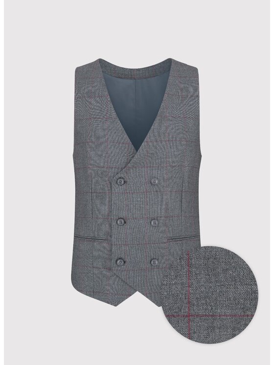 Pako Lorente Pako Lorente Kamizelka P24WF-8X-003 Szary Slim Fit