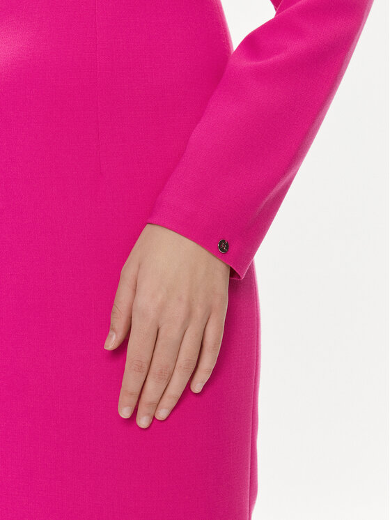 Nissa Nissa Коктейлна рокля RZ14405 Розов Slim Fit