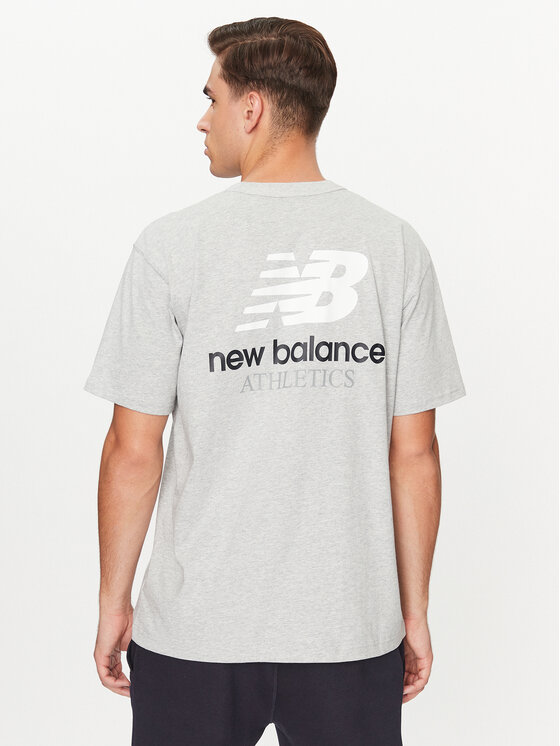 New Balance New Balance T-shirt Athletics Remastered Graphic Cotton Jersey Short Sleeve T-shirt MT31504 Siva Regular Fit