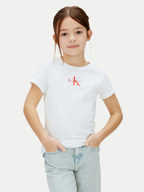 Calvin Klein Jeans Tricou LVCKSJA15G Alb Regular Fit