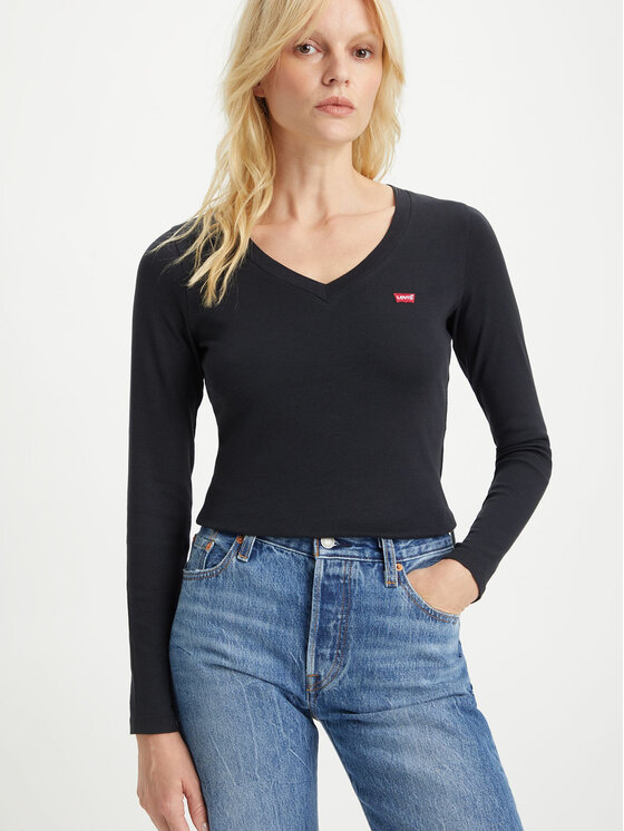 Levi's® Levi's® T-krekls Baby Tee A48910000 Melns Slim Fit