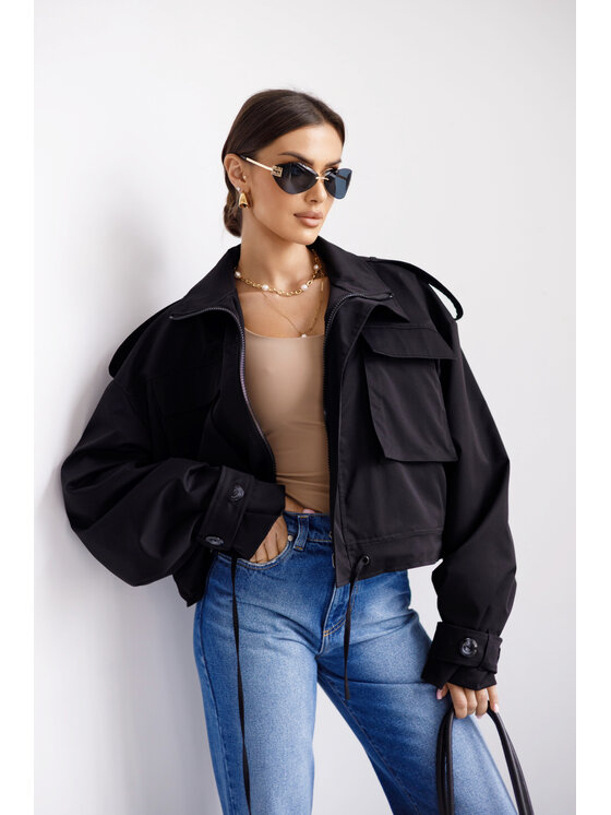 LilaLou LilaLou Bundy bomber Lilka Čierna Regular Fit