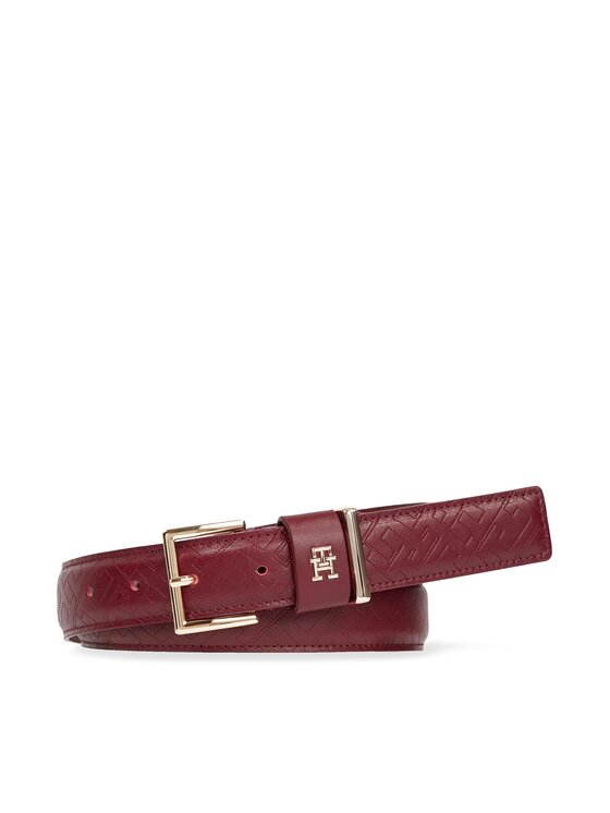 Tommy Hilfiger Tommy Hilfiger Dámský pásek Th Casual Mono 3.0 AW0AW15382 Červená