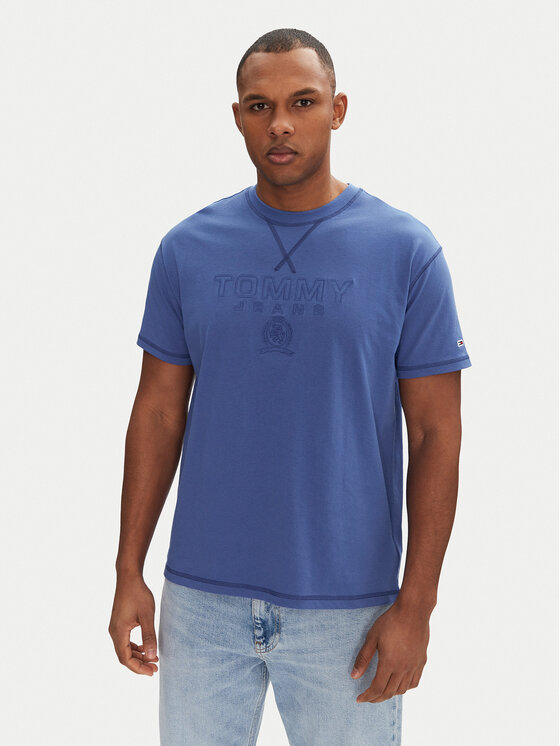 Tommy Jeans Tommy Jeans Tricou Tonal Crest DM0DM20805 Albastru Relaxed Fit