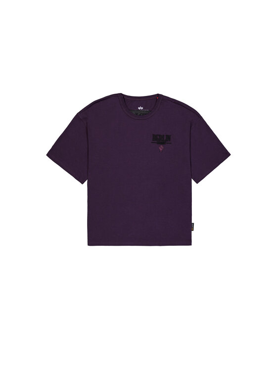 Alpha Industries Alpha Industries T-Shirt Berlin Candy Bomber Backprint T-Shirt Fioletowy Loose Fit