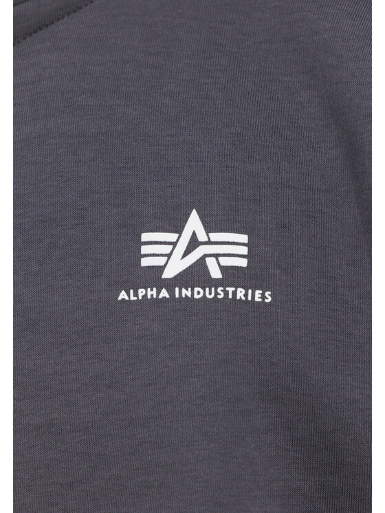 Alpha Industries Alpha Industries Bluza Half Zip Small Logo Sweatshirt Szary Regular Fit