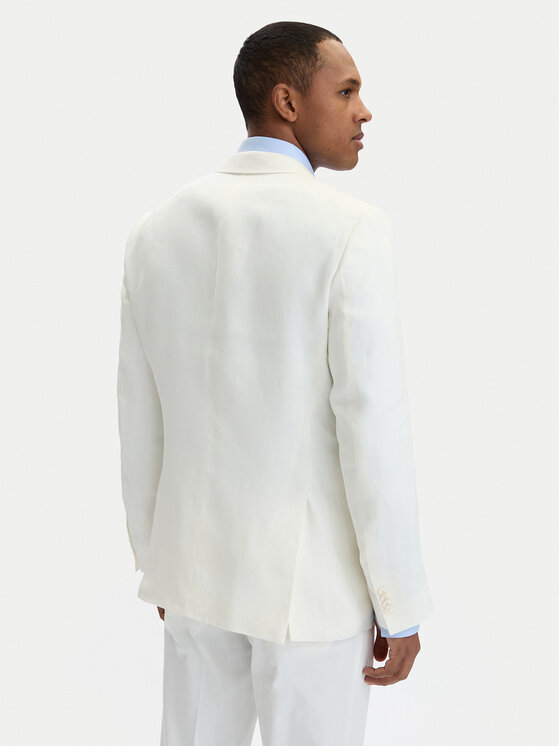 BOSS BOSS Сако Hutson Peak 262 50561857 Бял Slim Fit