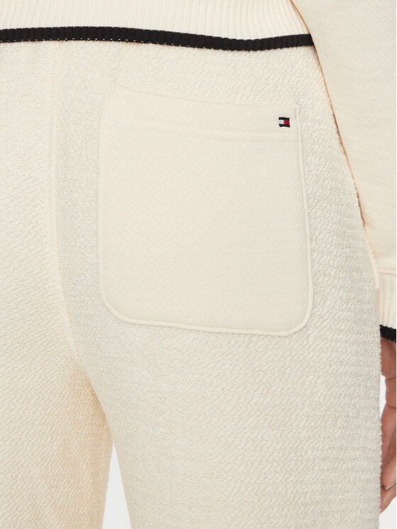 Tommy Hilfiger Tommy Hilfiger Teplákové nohavice WW0WW40602 Écru Regular Fit