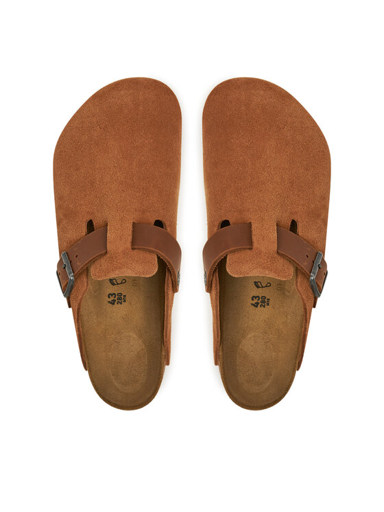 Birkenstock Birkenstock Plätud Boston zamsz 1029185 Pruun