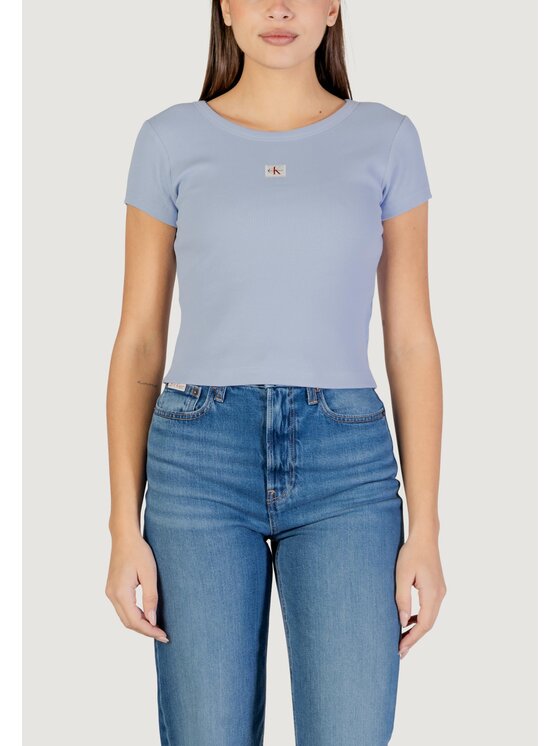 Calvin Klein Jeans Calvin Klein Jeans T-shirt A- WOVEN LABEL 2X2 R Blu Shirt Fit