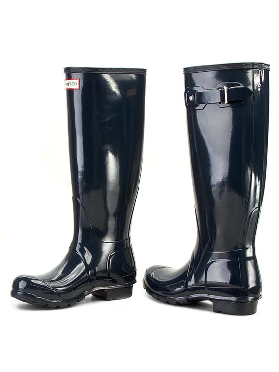 Hunter Hunter Gumáky Original Tall Gloss WFT1000RGL Tmavomodrá