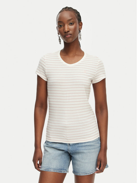 G-Star Raw Tricou Eyben D24533-D244 Alb Regular Fit