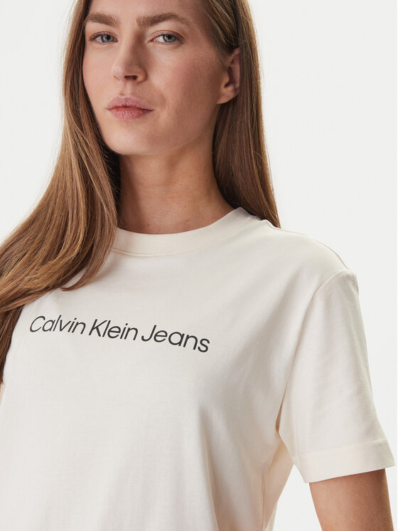 Calvin Klein Jeans Calvin Klein Jeans Tričko LV047C912G Écru Regular Fit