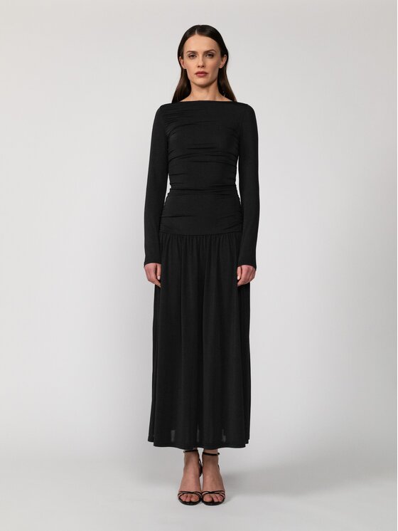 Nudyess Nudyess Sukienka codzienna Polaris Maxi Czarny Regular Fit