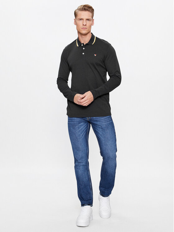 Jack & Jones Jack & Jones Polo 12174038 Czarny Regular Fit