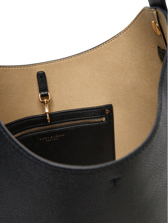 Tory Burch Tory Burch Ročna torba Romy Hobo 170964 Črna