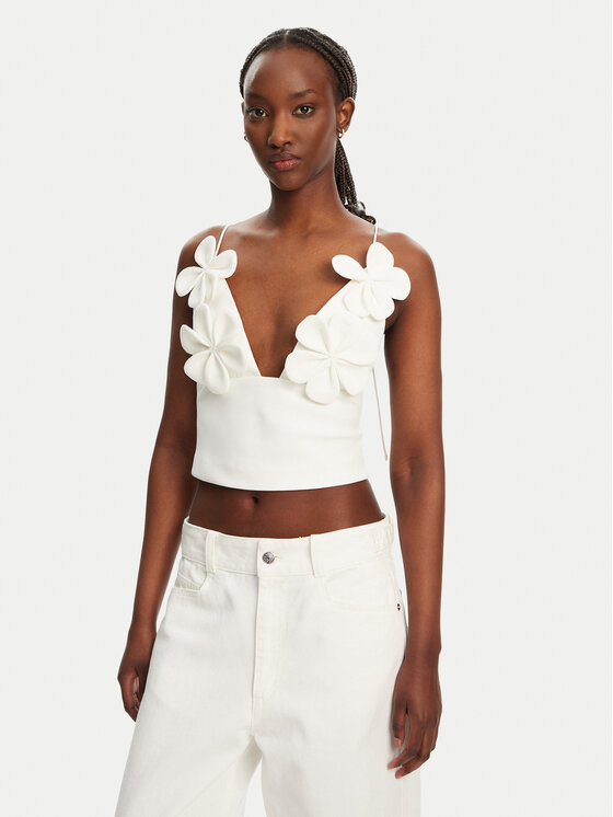 Bardot Bardot Top 59727TB1 Bianco Regular Fit