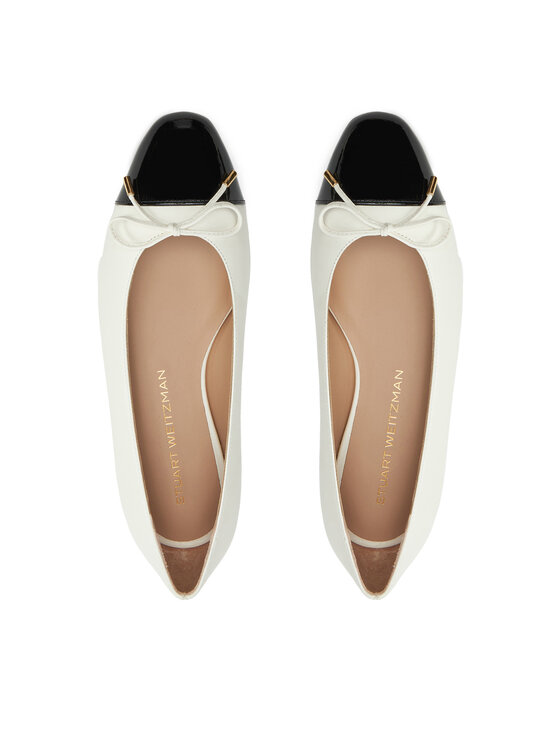 Stuart Weitzman Stuart Weitzman Pumps Sleek Bow Flat SG888 Écru
