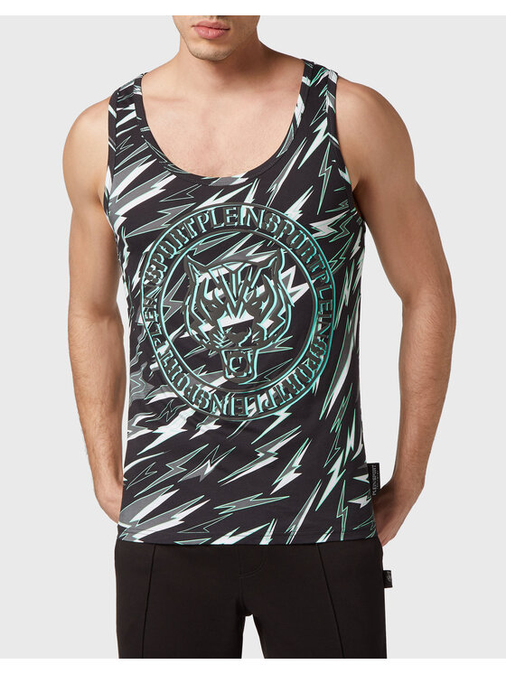 Plein Sport Plein Sport Tank top 2653 Czarny Regular Fit