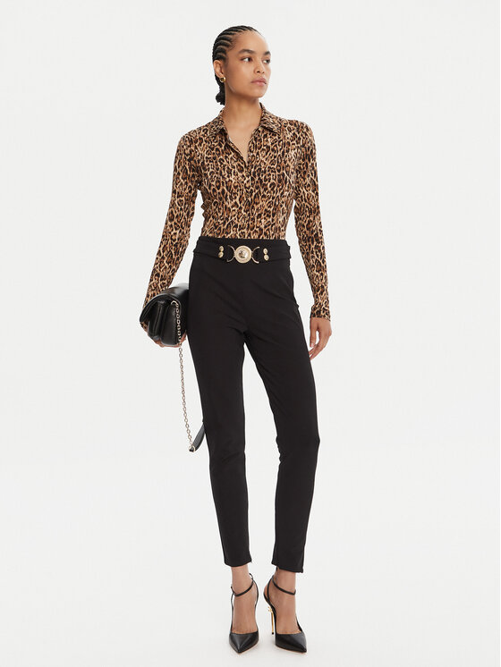 Just Cavalli Just Cavalli Srajca 79PAL228 JS496 Rjava Slim Fit