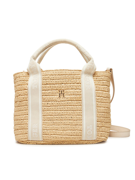 Tommy Hilfiger Tommy Hilfiger Borsetta Th Spring Logo Mini Tote AW0AW17199 Beige