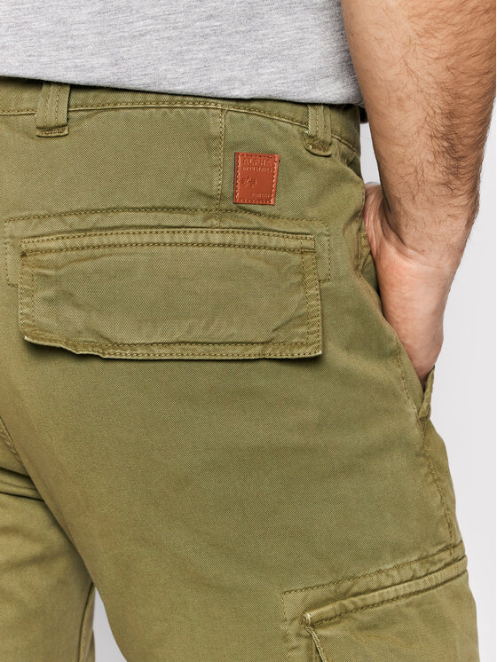 Alpha Industries Alpha Industries Kalhoty z materiálu Agent 158205 Zelená Regular Fit