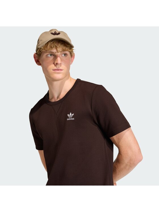 adidas adidas T-krekls Trefoil Essentials Waffle KE1136 Brūns Regular Fit