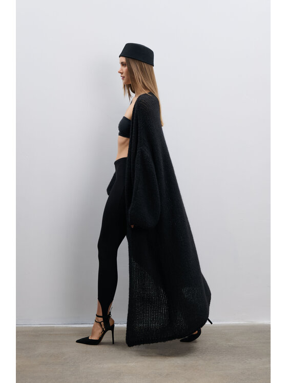 Fobya Fobya Kardigan F2111 Czarny Basic Fit