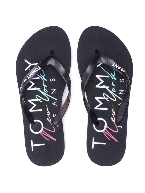 Tommy Jeans Tommy Jeans Infradito Rubber Thong Beach Sandal EN0EN01302 Nero