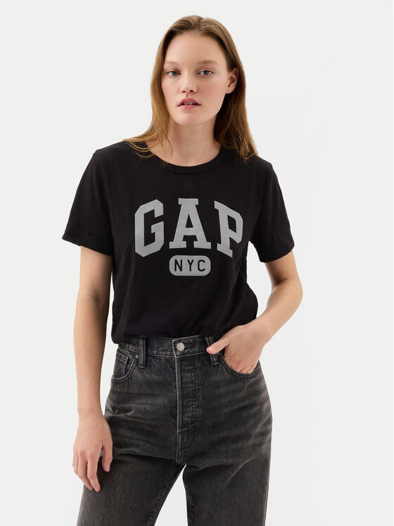 Gap Tričko 871344-05 Čierna Regular Fit