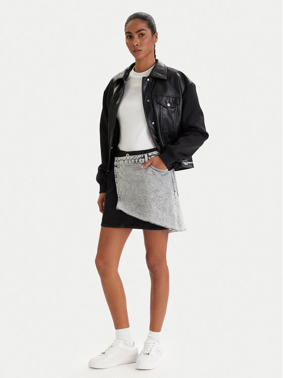 Karl Lagerfeld Jeans Karl Lagerfeld Jeans Дънкова пола B1W12015 Сив Regular Fit