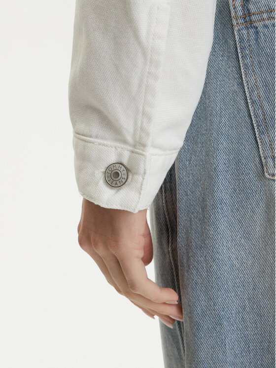 Tommy Jeans Tommy Jeans Džínsová bunda DW0DW21979 Biela Oversize