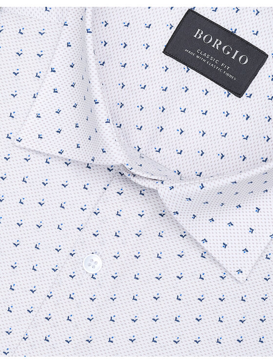 Borgio Borgio Koszula calimera Biały Classic Fit