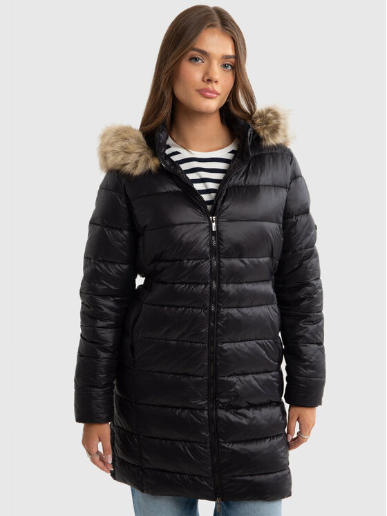 BIG STAR BIG STAR Płaszcz zimowy LIWIA_906_130 Czarny Classic Fit