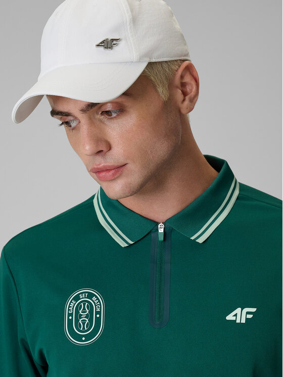 4F 4F Koszulka techniczna SERVE & SMASH Zielony ciemny Regular Fit