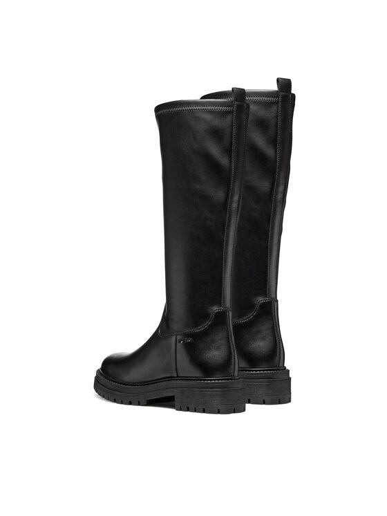 Geox Geox Kozačky D Iridea D56HRF 0KB43 C9999 Černá