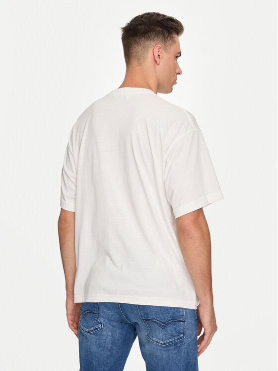 REPLAY Replay Tricou MMG334.000.23454 Alb Oversize