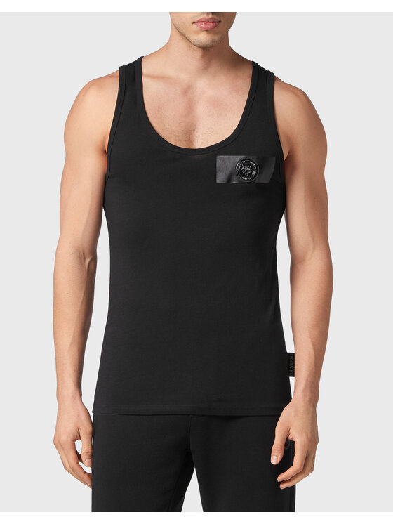 Plein Sport Plein Sport Tank top 1297 Czarny Regular Fit