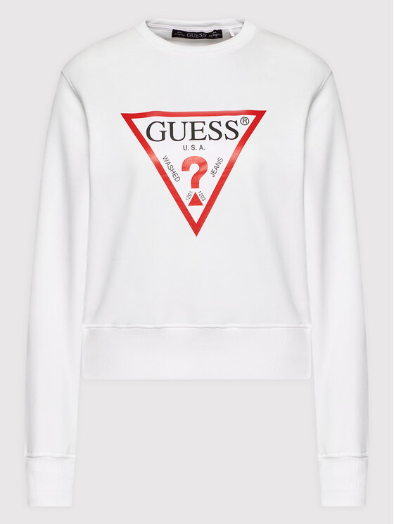 Guess Guess Mikina Original W2YQ16 KBA10 Bílá Regular Fit