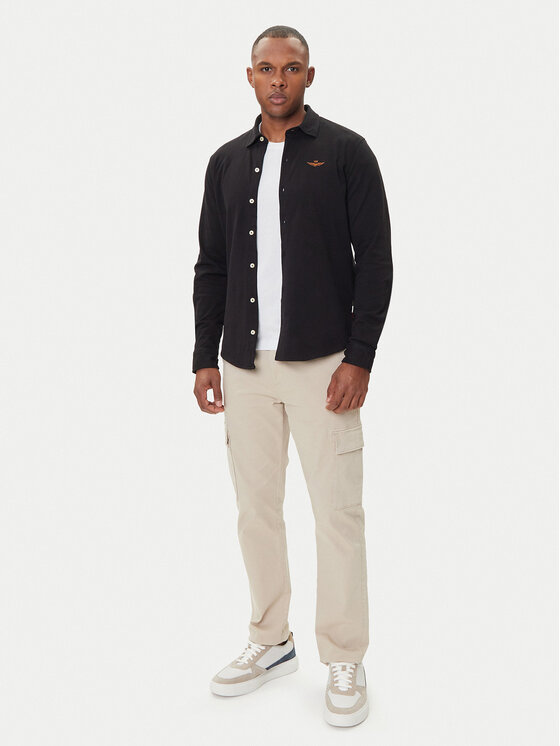 Aeronautica Militare Aeronautica Militare Koszula 252CA1265UP00342 Czarny Regular Fit