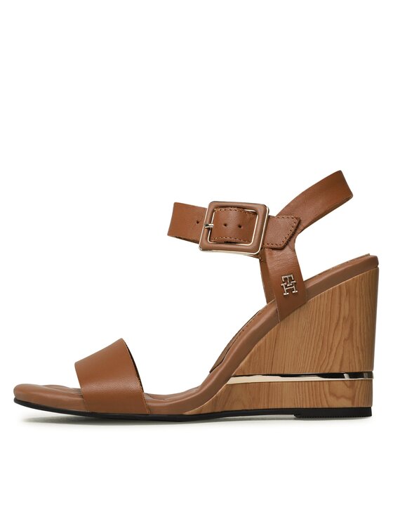 Tommy Hilfiger Tommy Hilfiger Σανδάλια Hardware Wedge Sandal FW0FW07074 Καφέ