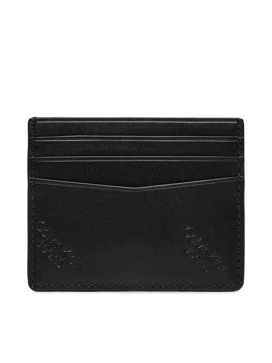 Calvin Klein Jeans Calvin Klein Jeans Etui na karty kredytowe Logo Print Cardcase 6Cc K50K511817 Czarny