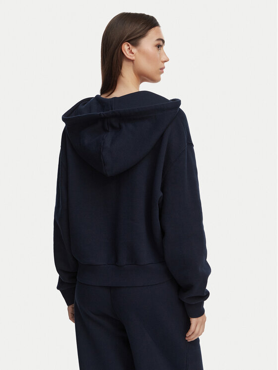 Tommy Hilfiger Tommy Hilfiger Mikina Terry WW0WW47845 Tmavomodrá Relaxed Fit