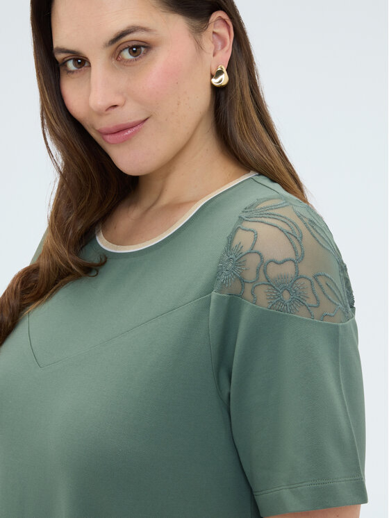 Fiorella Rubino Fiorella Rubino Vestito da giorno 7803L001220N025 Verde A-Line Fit