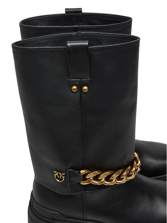 PINKO PINKO Bokacsizma Mia 12 SD0145P001 Fekete