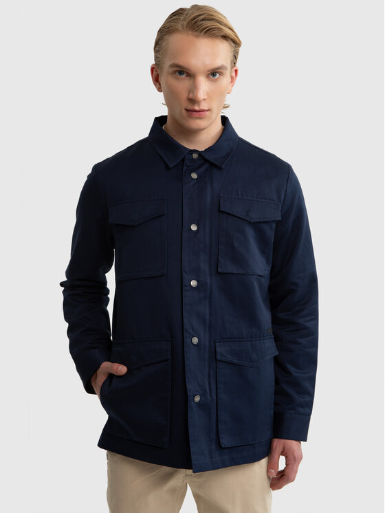 BIG STAR BIG STAR Kurtka przejściowa PLATOS Granatowy Basic Fit